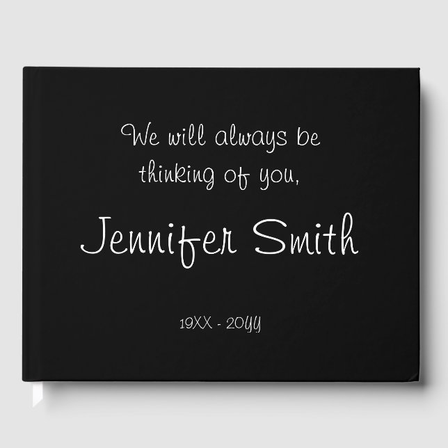 Livro De Visitas Guia de Condolências Respeitáveis e Elegíveis (Frente)