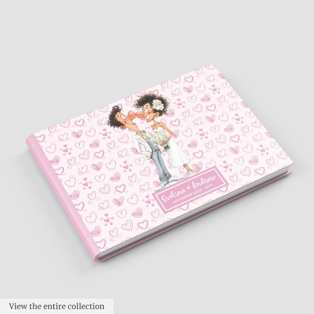 Livro De Visitas Guia de Convidados de Memória de Casamento de Wate (Quirky Watercolor Wedding Memory Guest book)