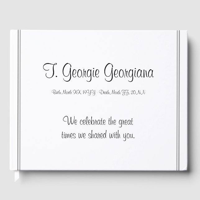 Livro De Visitas Guia de Memórias Elegantes e Personalizadas (Frente)