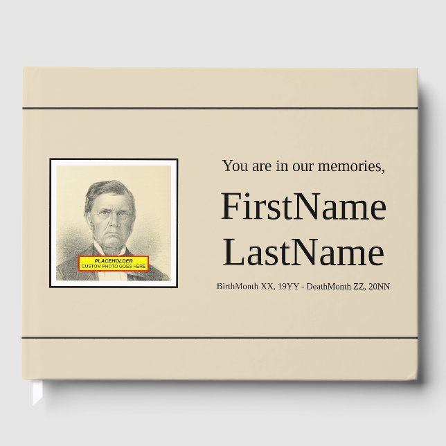 Livro De Visitas Guia de Serviço Funeral Simples e Simples (Frente)