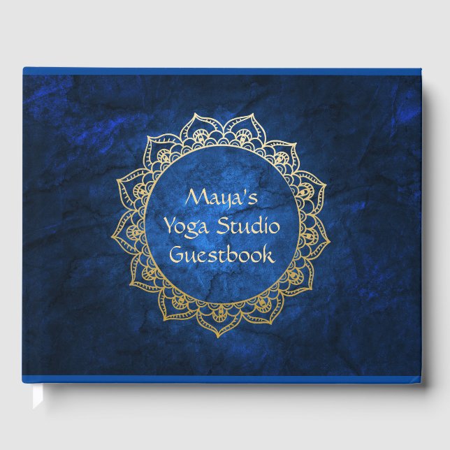 Livro De Visitas Guia do Yoga Studio Personalizado (Frente)
