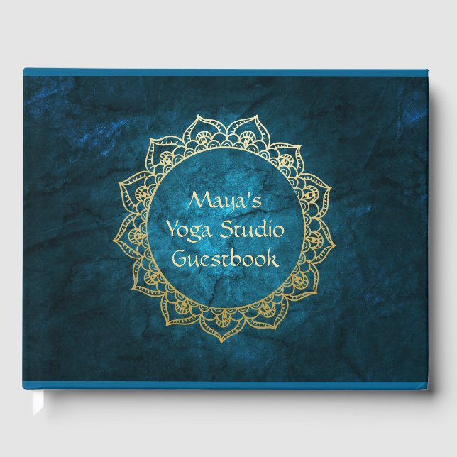 Livro De Visitas Guia do Yoga Studio Personalizado (Frente)