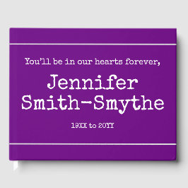 Livro De Visitas Guia Funeral/Memorial Mínimo e Personalizado