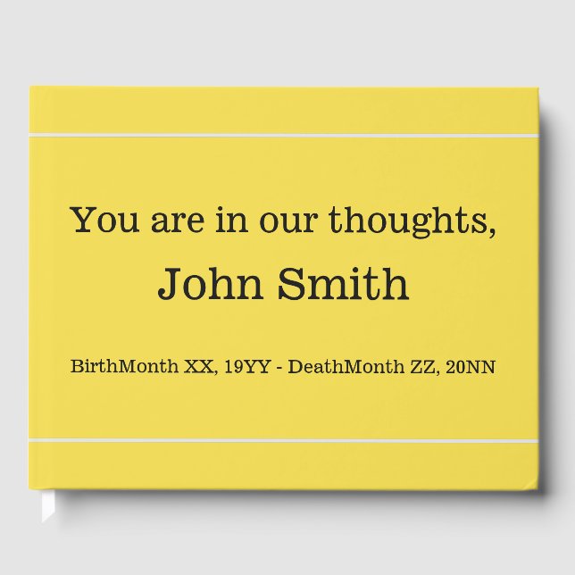 Livro De Visitas Guia Funeral Mínimo e Prejudicial (Frente)