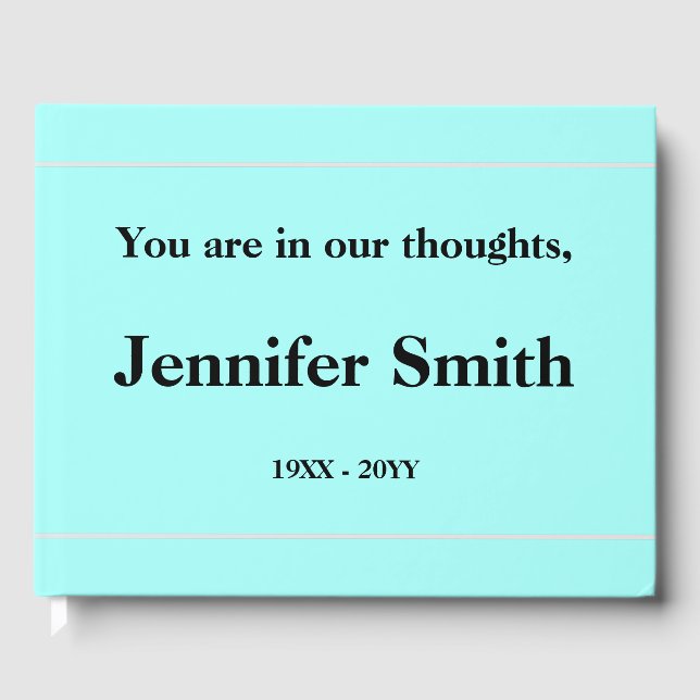 Livro De Visitas Guia Funeral Simples e Conservador (Frente)