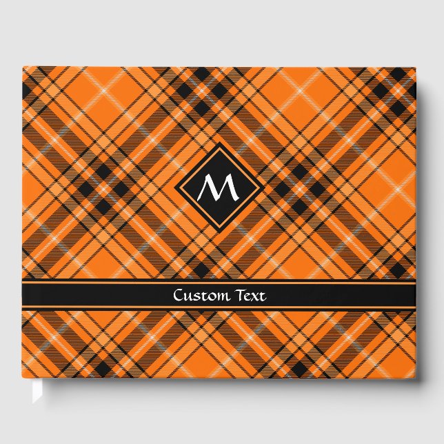 Livro De Visitas Halloween Orange Tartan (Frente)
