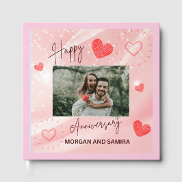 Livro De Visitas Happy Anniversary Custom Photo Guest Book