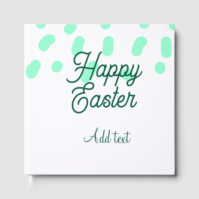 Livro De Visitas Happy Easter green eggs pastel name date simple  (Frente)