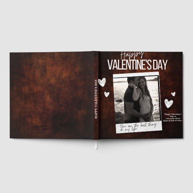 Livro De Visitas Happy Valentines Day Custom Photo Guest Book (Completo)