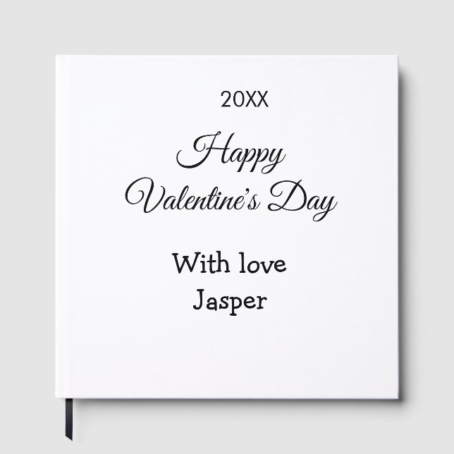 Livro De Visitas Happy Valentine's day name love simple year stylis (Frente)