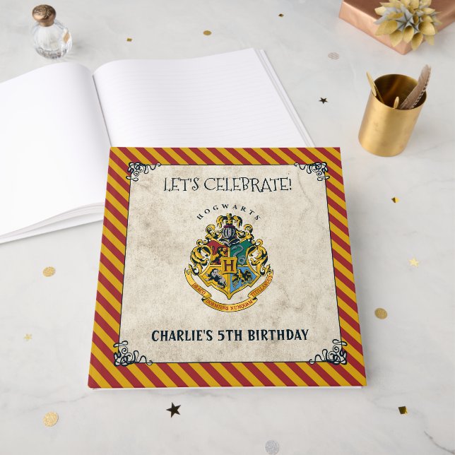 Livro De Visitas Harry Potter Hogwarts Birthday Cards & Gifts Sign (Frente aberta)