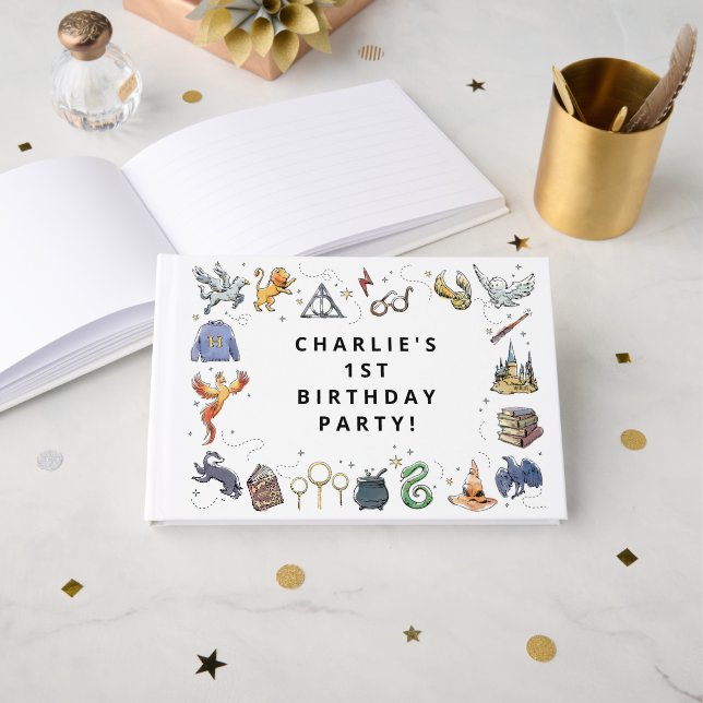 Livro De Visitas Harry Potter Icon's Birthday (Frente aberta)