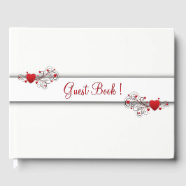 Livro De Visitas Hearts Guest Book