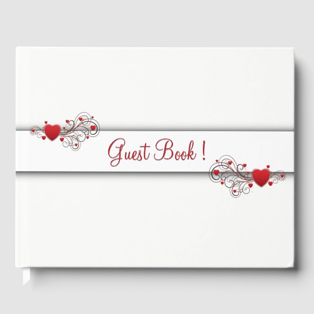 Livro De Visitas Hearts Guest Book (Frente)