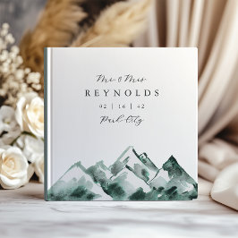 Livro De Visitas Highland | Watercolor Mountain Wedding