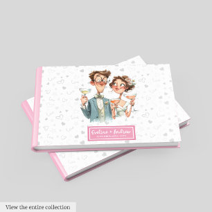 Livro De Visitas Hillarie Wedding Guest Book Quirky Casal Art
