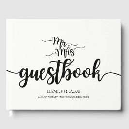 Livro De Visitas Homem Moderno e Guestbook da Sra. Wedding