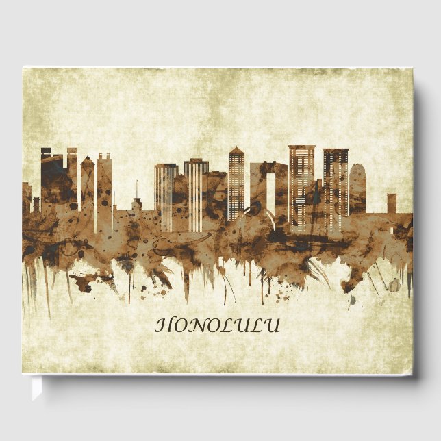 Livro De Visitas Honolulu Hawaii Cityscape (Frente)