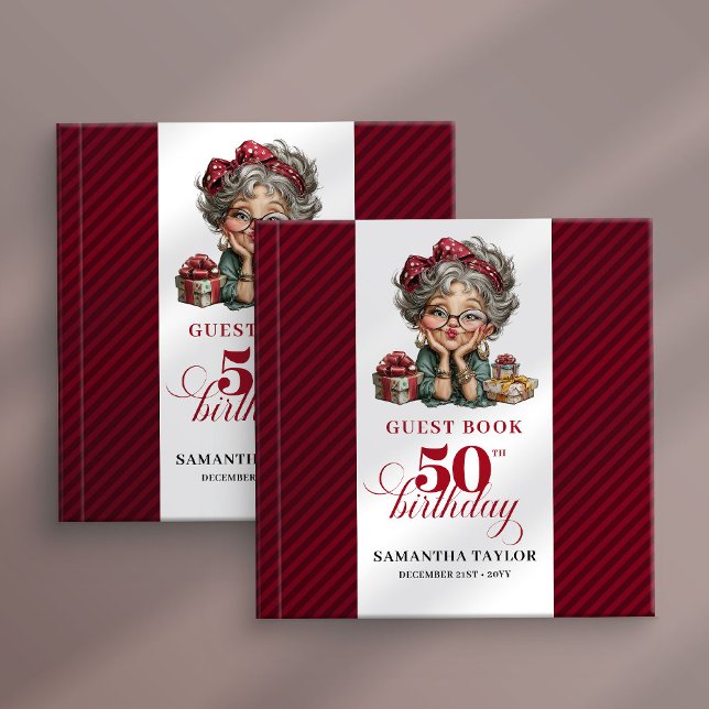 Livro De Visitas Humor style 50th woman birthday event guest book (Humor style 50th woman birthday event guest book)