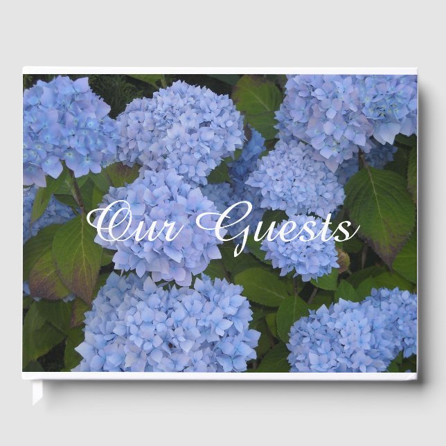 Livro De Visitas Hydrangeas Azul Claro (Frente)
