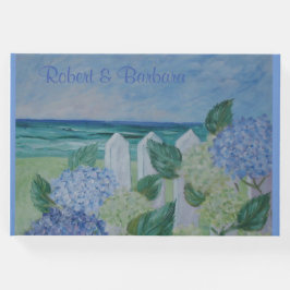 Livro De Visitas Hydrangeas Pelo Oceano