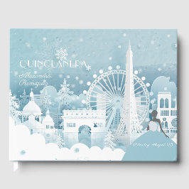 Livro De Visitas Ice Blue Winter em Paris