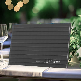 Livro De Visitas ID1090 de casamento preto e branco personalizado