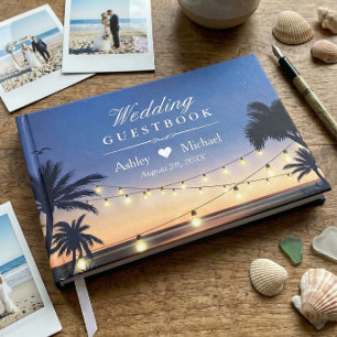 Livro De Visitas Iluminação de Cordas de Palm Beach Casamento de De