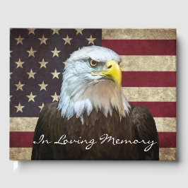 Livro De Visitas In Loving Memory American Flag Bald Eagle Funeral