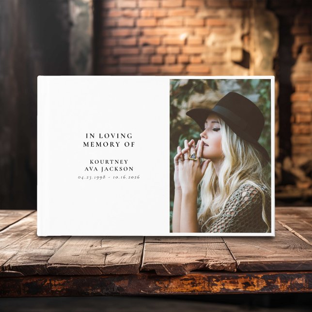Livro De Visitas In Loving Memory Custom Photo (Criador carregado)