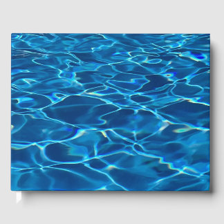 Livro De Visitas Informações sobre água Piscina azul escura na colu