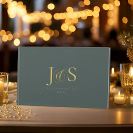 Livro De Visitas Iniciais de Casamento de Elegância Simples, ID Ver