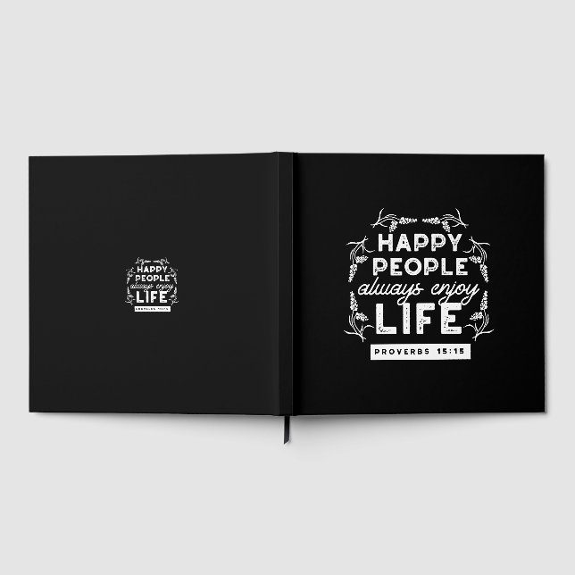 Livro De Visitas Inspirational Christian Quote from Proverbs 15:15 (Completo)