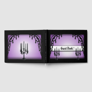 Livro De Visitas Iron Gates Purple Gothic Guest Book