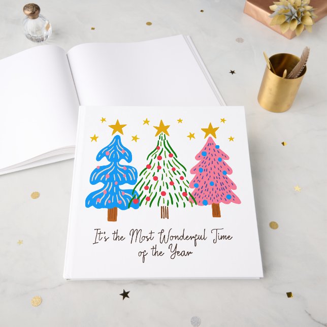 Livro De Visitas It's The Most Wonderful Time Christmas  (Frente aberta)