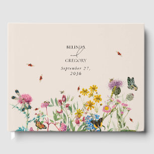 Livro De Visitas Jardim de flor selvagem e casamentos de insetos