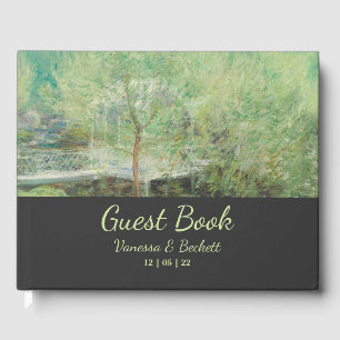 Livro De Visitas Jardim pintado com uma bela vindima 