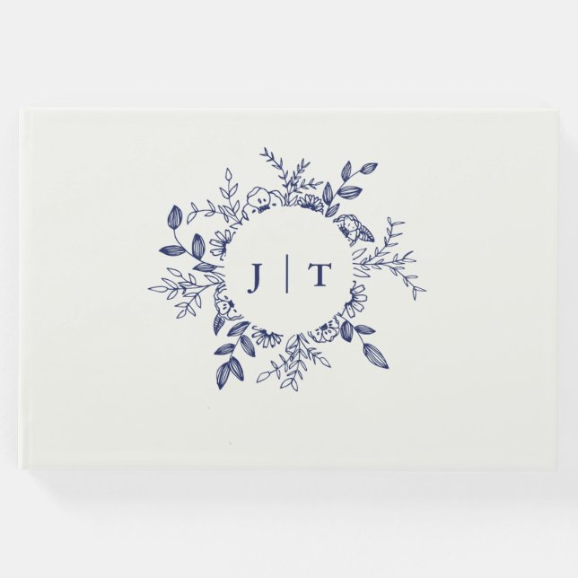 Livro De Visitas Jasminum Sambac Elegante Casamento Floral (Frente)