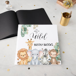 Livro De Visitas Jungle Safari "It's About To Get Wild" Baby Shower