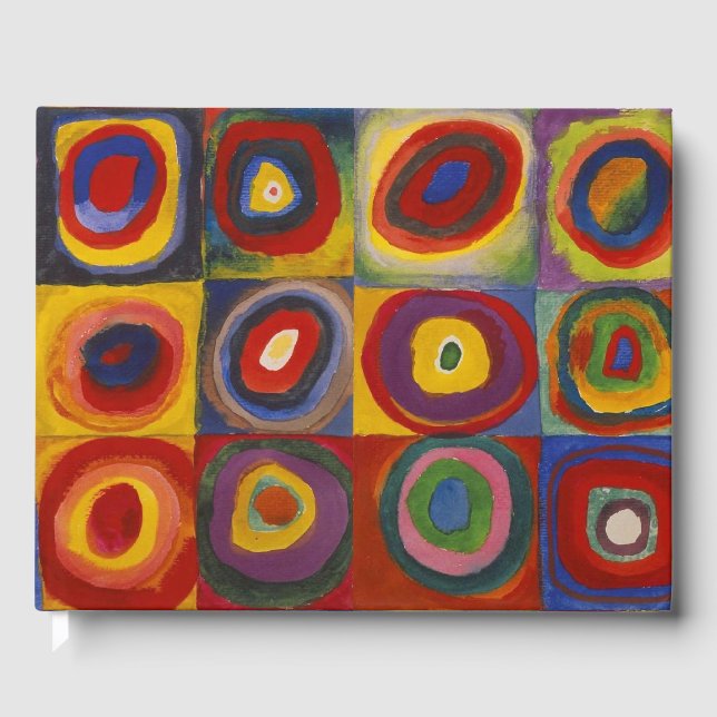 Livro De Visitas Kandinsky Farbstudie Quadrate Colourful Squares (Frente)