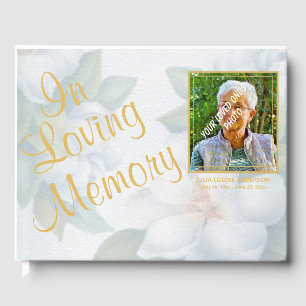 Livro De Visitas l 'In Loving Memory' Foto Funeral Floral