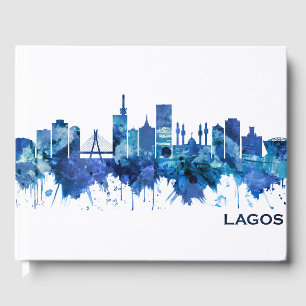 Livro De Visitas Lagos Nigéria Skyline Blue