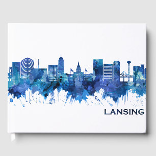 Livro De Visitas Lansing Michigan Skyline Blue