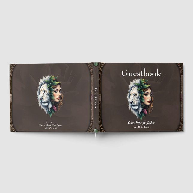 Livro De Visitas Leão Branco e Mulher (Completo)