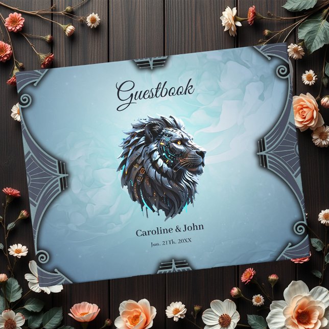 Livro De Visitas Leão cibernético Fusão de energia e tecnologia (Criador carregado)