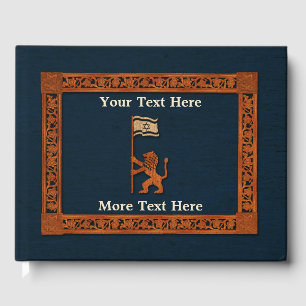 Livro De Visitas Leão de Jerusalém com Bandeira