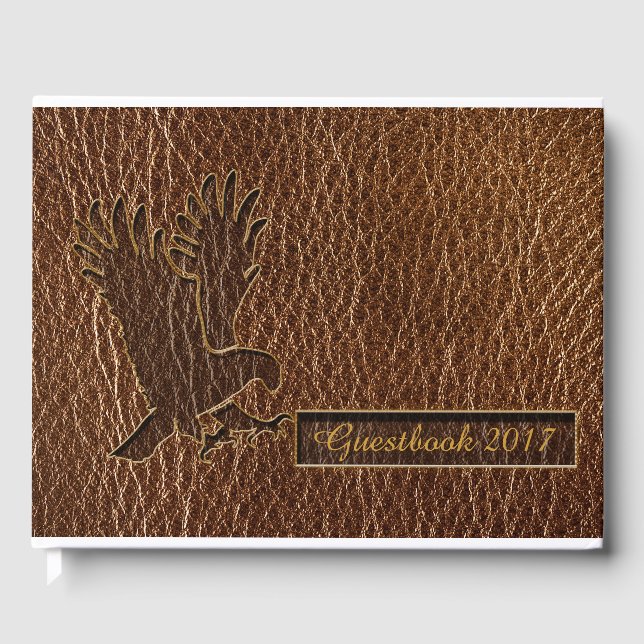 Livro De Visitas Leather-Look Eagle (Frente)