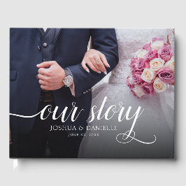 Livro De Visitas Legant Our Story Photo Wedding Manuscrito