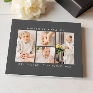 Livro De Visitas Lembre-Se De Uma Colagem De Fotografias Simples E