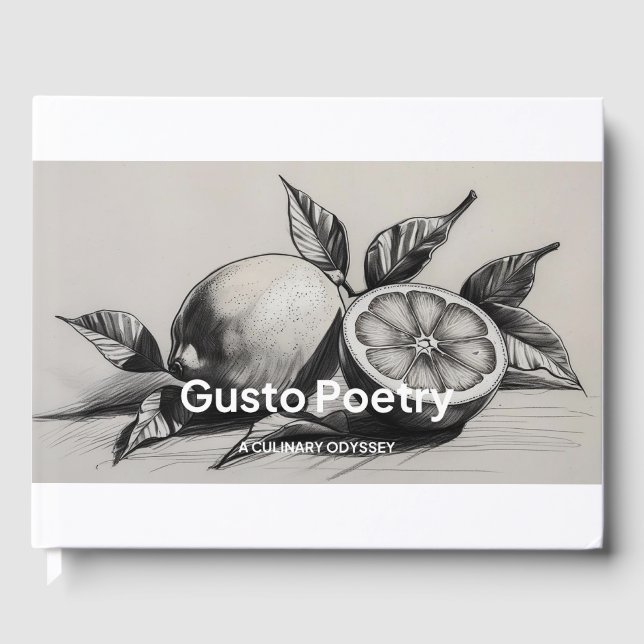 Livro De Visitas Lemon & Orange Gusto Poetry (Frente)